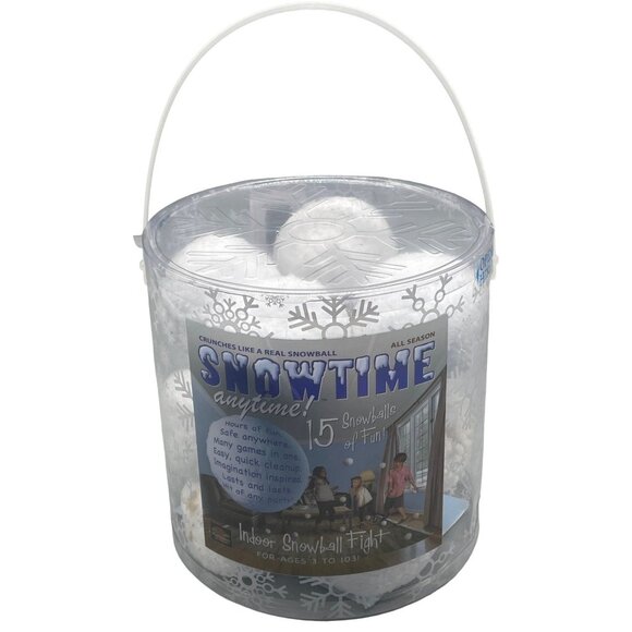 Snowtime anytime 15 snowballs indoor snowball fights easy cleanup ages 3 READ - Picture 1 of 6